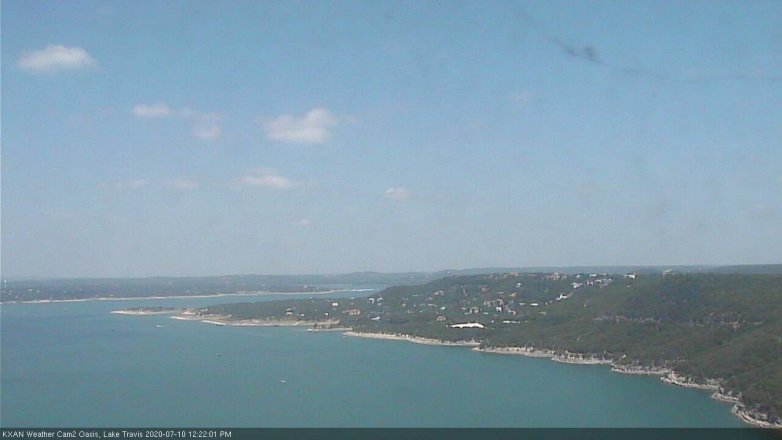 Lake Travis webcam, July 10, 2020 12:25 PM CT