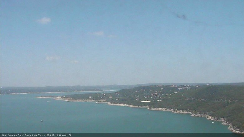 Lake Travis webcam, July 10, 2020 12:45 PM CT