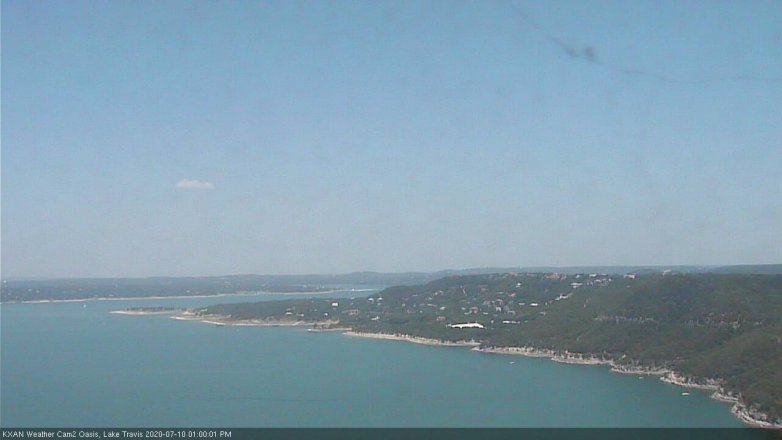 Lake Travis webcam, July 10, 2020 1:00 PM CT