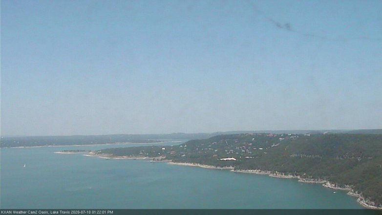 Lake Travis webcam, July 10, 2020 1:25 PM CT