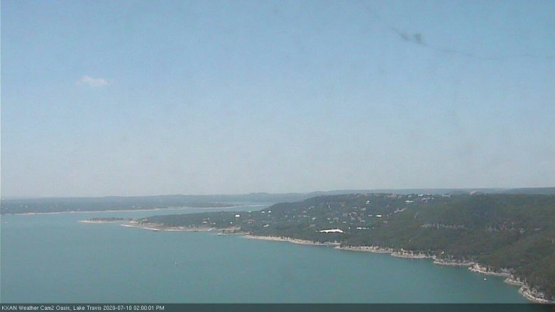 Lake Travis webcam, July 10, 2020 2:00 PM CT