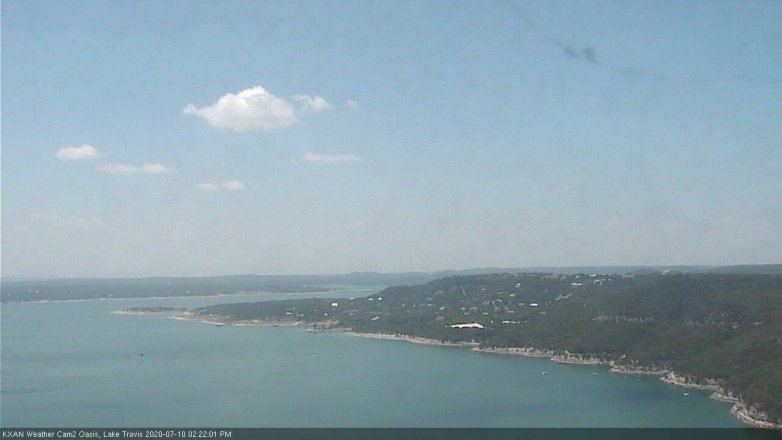 Lake Travis webcam, July 10, 2020 2:25 PM CT