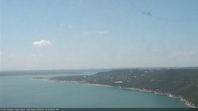 Lake Travis webcam, July 10, 2020 2:45 PM CT