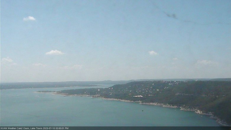 Lake Travis webcam, July 10, 2020 3:00 PM CT