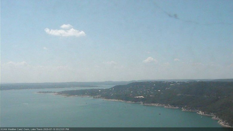 Lake Travis webcam, July 10, 2020 3:25 PM CT