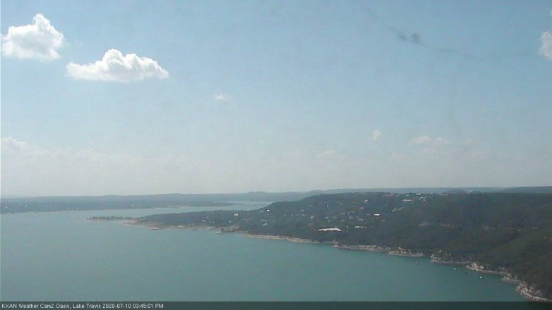 Lake Travis webcam, July 10, 2020 3:45 PM CT