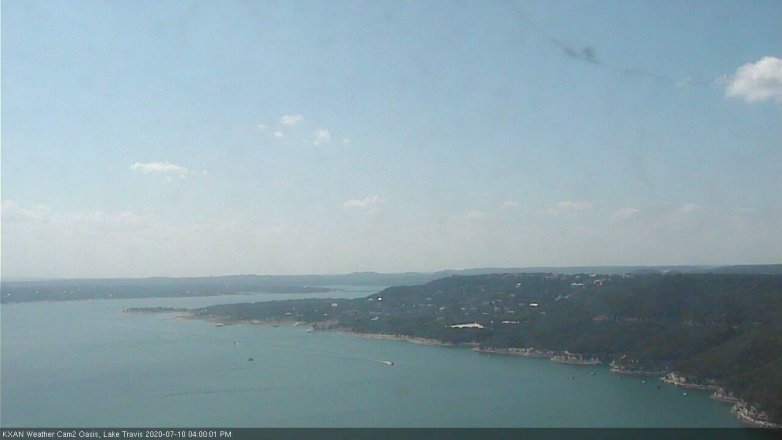 Lake Travis webcam, July 10, 2020 4:00 PM CT