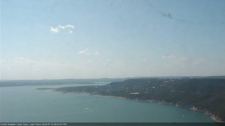 Lake Travis webcam, July 10, 2020 4:25 PM CT