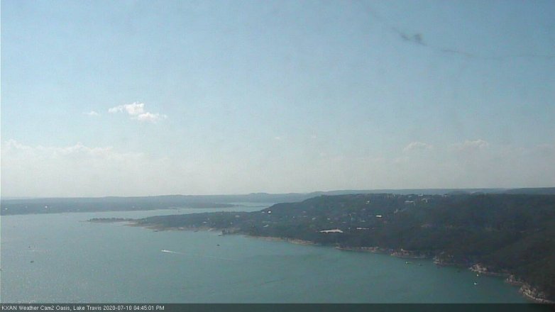 Lake Travis webcam, July 10, 2020 4:45 PM CT