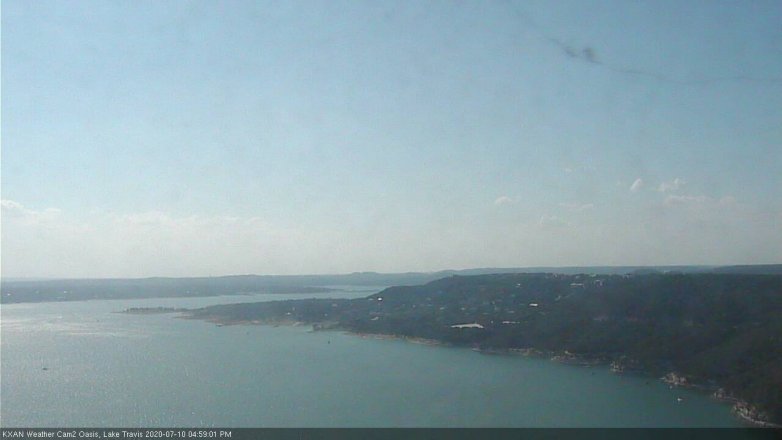 Lake Travis webcam, July 10, 2020 5:00 PM CT