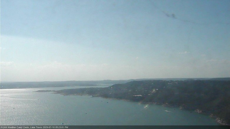 Lake Travis webcam, July 10, 2020 5:25 PM CT