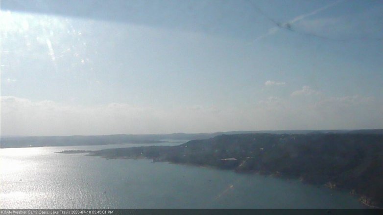 Lake Travis webcam, July 10, 2020 5:45 PM CT