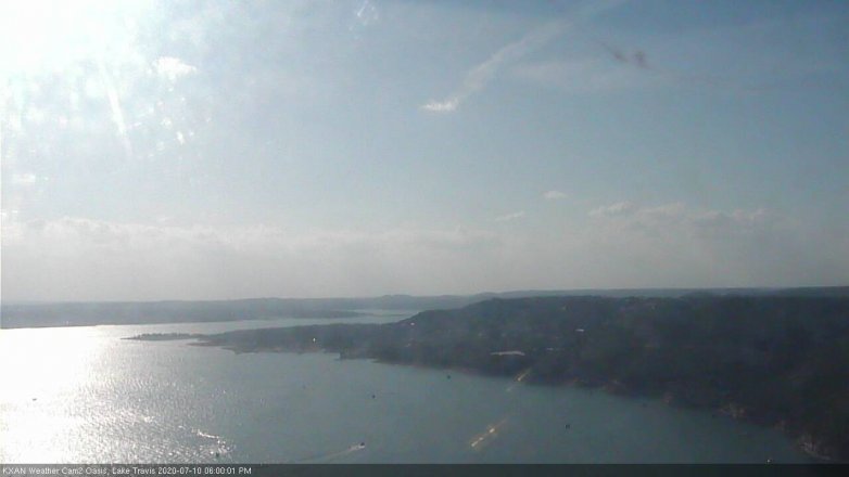 Lake Travis webcam, July 10, 2020 6:00 PM CT