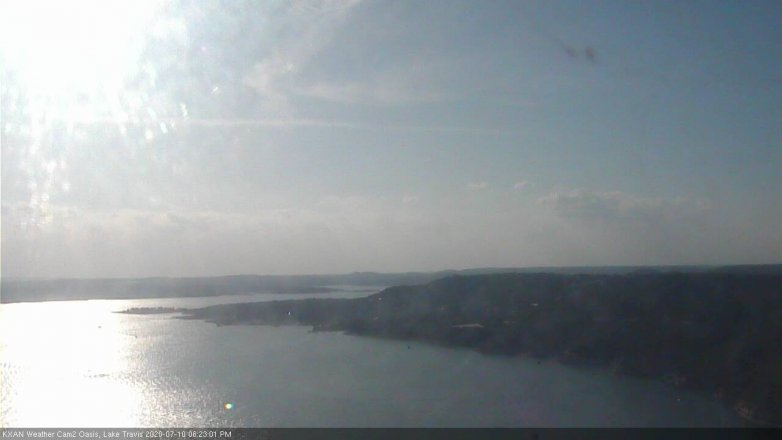 Lake Travis webcam, July 10, 2020 6:25 PM CT