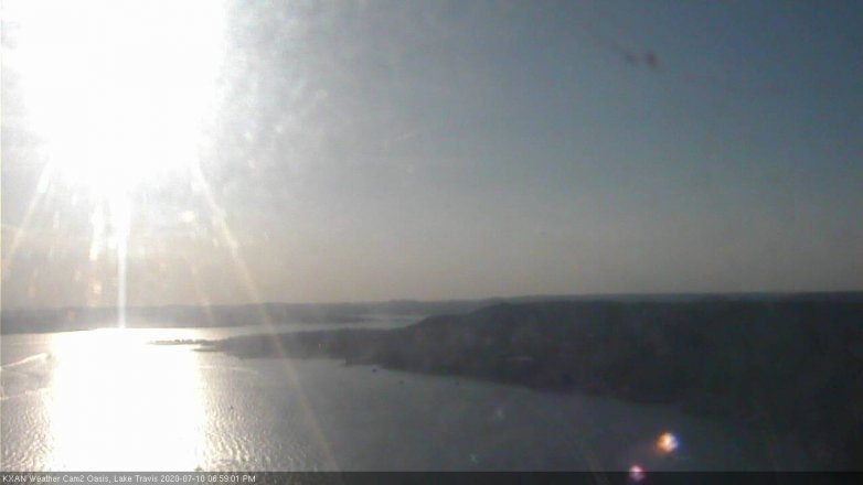 Lake Travis webcam, July 10, 2020 7:00 PM CT