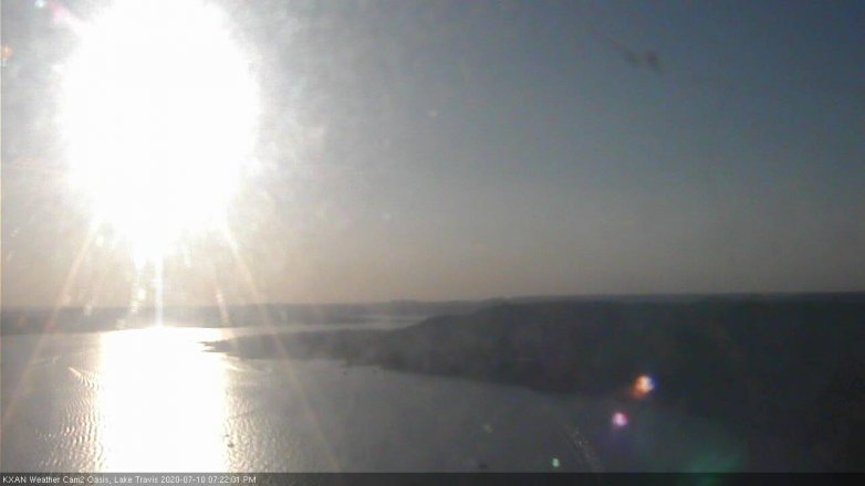 Lake Travis webcam, July 10, 2020 7:25 PM CT