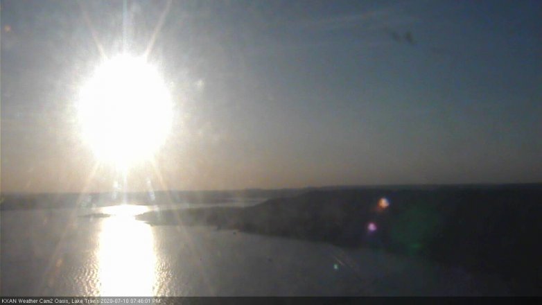 Lake Travis webcam, July 10, 2020 7:45 PM CT