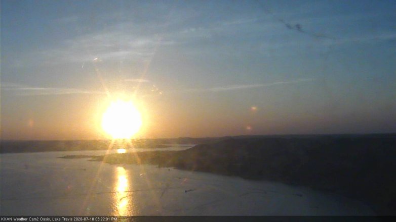Lake Travis webcam, July 10, 2020 8:25 PM CT