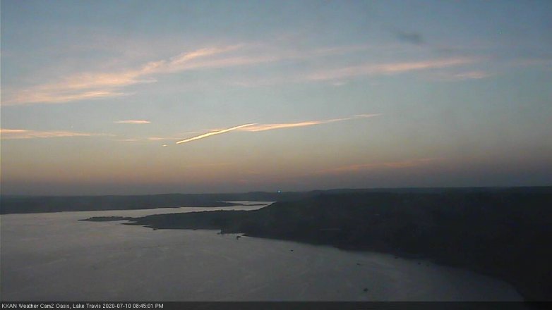 Lake Travis webcam, July 10, 2020 8:45 PM CT