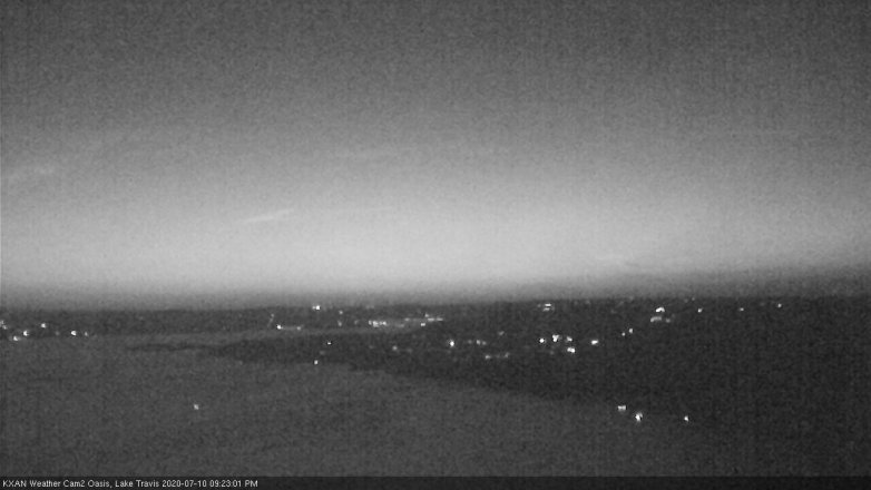 Lake Travis webcam, July 10, 2020 9:25 PM CT