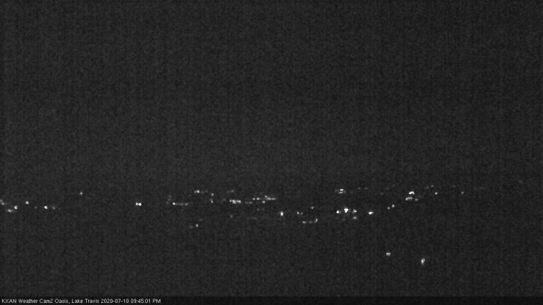 Lake Travis webcam, July 10, 2020 9:45 PM CT