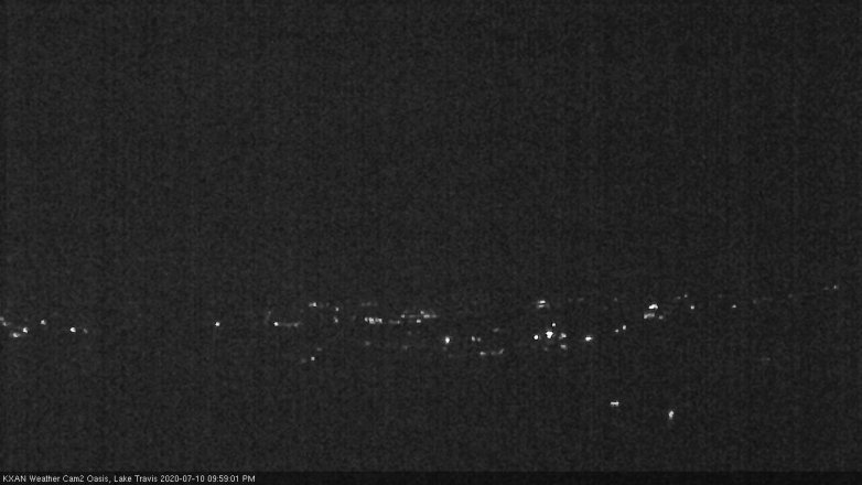 Lake Travis webcam, July 10, 2020 10:00 PM CT
