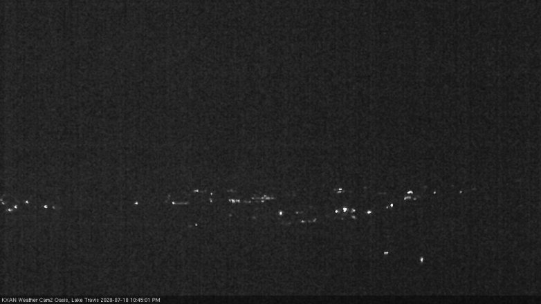 Lake Travis webcam, July 10, 2020 10:45 PM CT