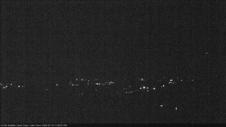 Lake Travis webcam, July 10, 2020 11:00 PM CT