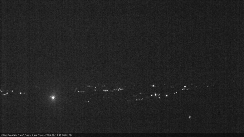 Lake Travis webcam, July 10, 2020 11:25 PM CT