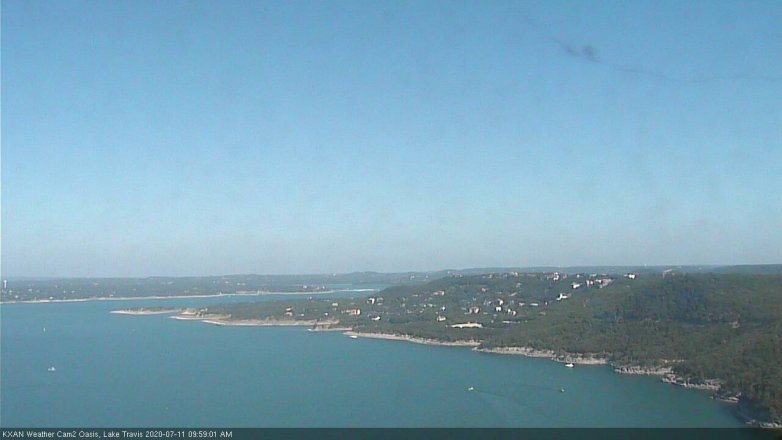 Lake Travis webcam, July 11, 2020 10:00 AM CT
