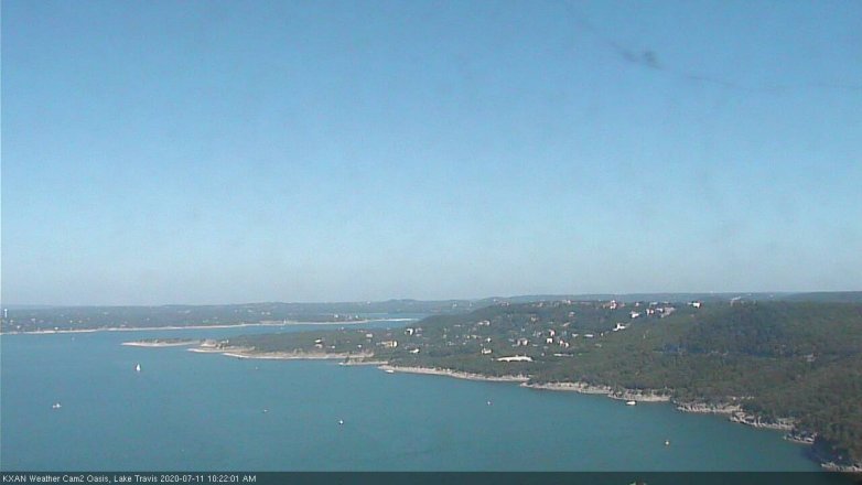 Lake Travis webcam, July 11, 2020 10:25 AM CT