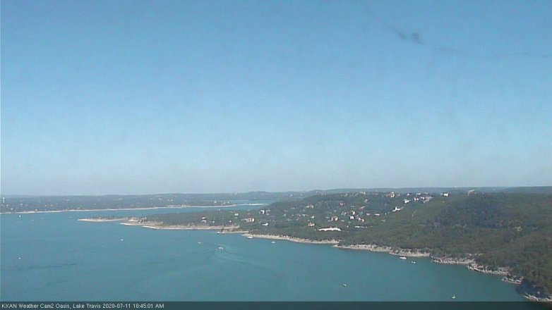 Lake Travis webcam, July 11, 2020 10:45 AM CT