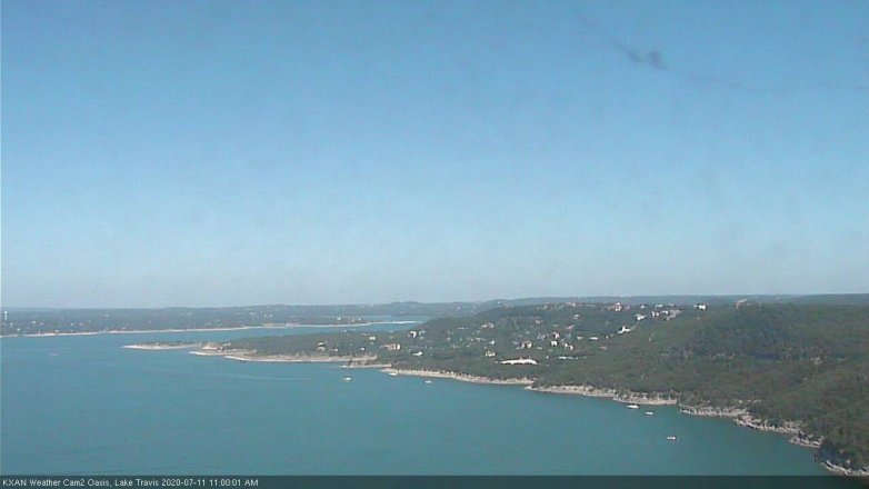 Lake Travis webcam, July 11, 2020 11:00 AM CT
