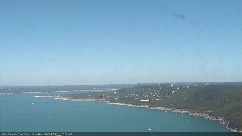 Lake Travis webcam, July 11, 2020 11:25 AM CT