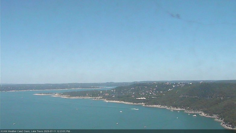 Lake Travis webcam, July 11, 2020 12:25 PM CT
