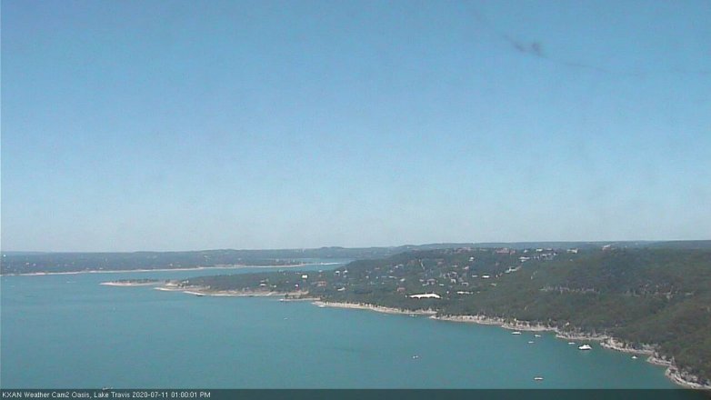 Lake Travis webcam, July 11, 2020 1:00 PM CT