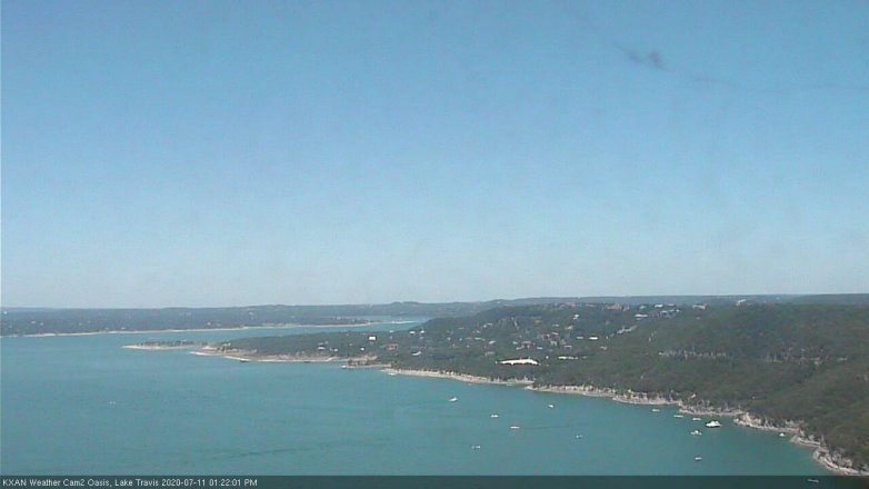 Lake Travis webcam, July 11, 2020 1:25 PM CT