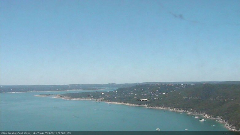 Lake Travis webcam, July 11, 2020 2:00 PM CT