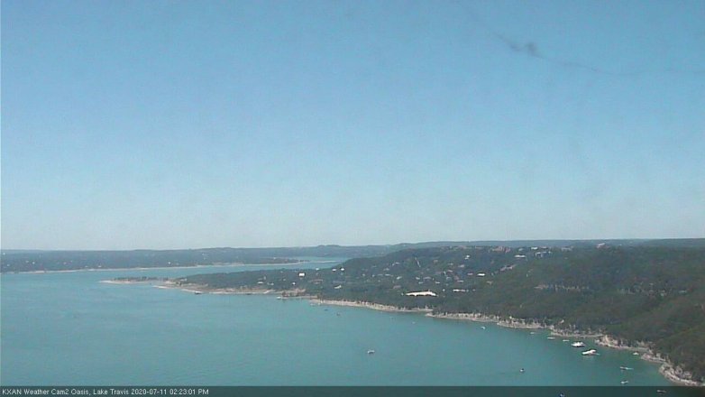 Lake Travis webcam, July 11, 2020 2:25 PM CT