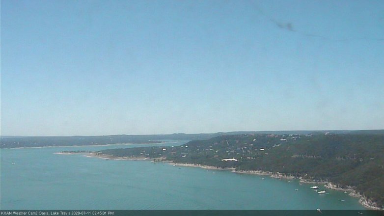 Lake Travis webcam, July 11, 2020 2:45 PM CT