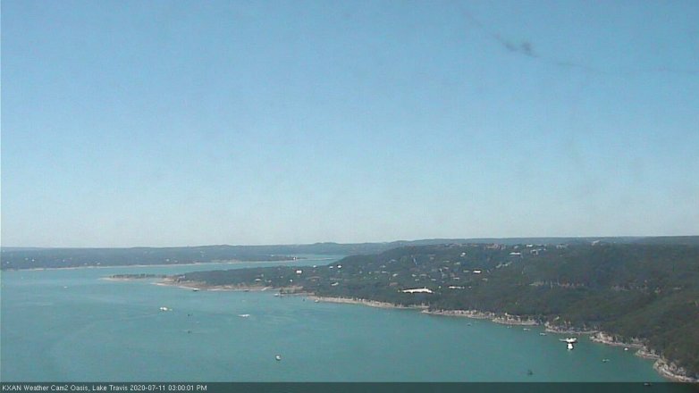 Lake Travis webcam, July 11, 2020 3:00 PM CT