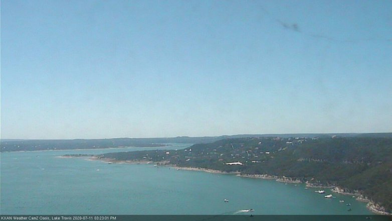 Lake Travis webcam, July 11, 2020 3:25 PM CT