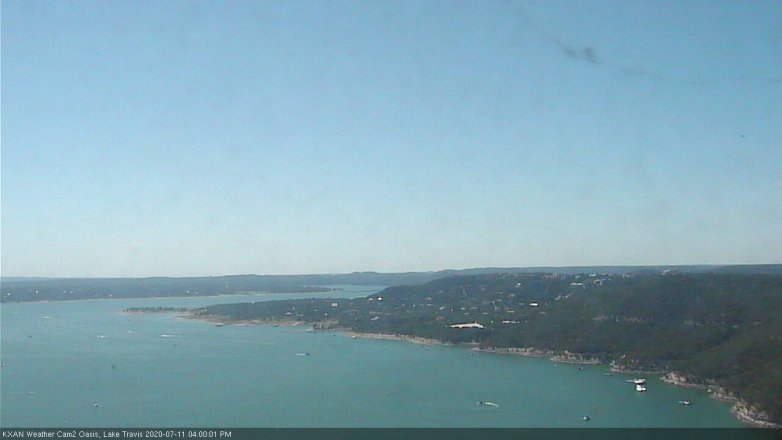 Lake Travis webcam, July 11, 2020 4:00 PM CT