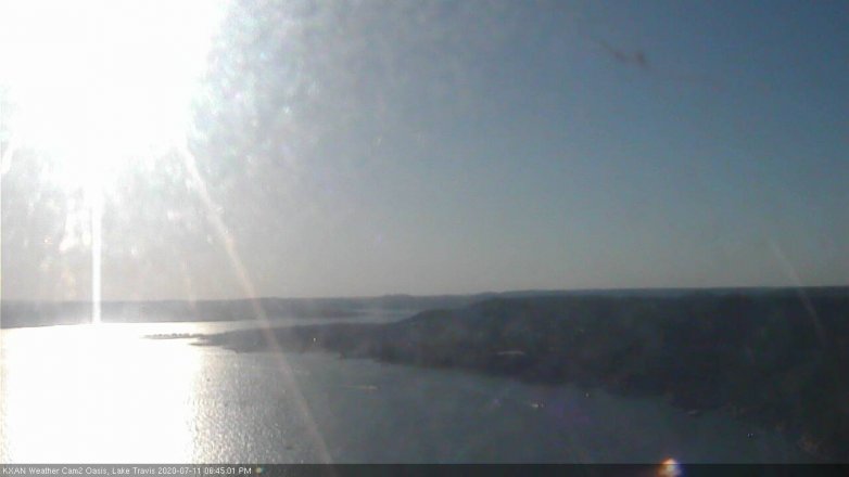 Lake Travis webcam, July 11, 2020 6:45 PM CT