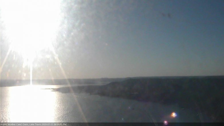 Lake Travis webcam, July 11, 2020 7:00 PM CT