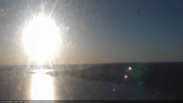 Lake Travis webcam, July 11, 2020 7:45 PM CT