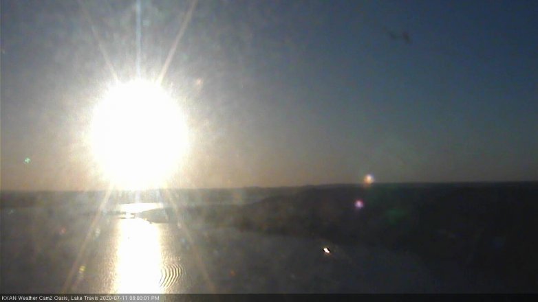 Lake Travis webcam, July 11, 2020 8:00 PM CT