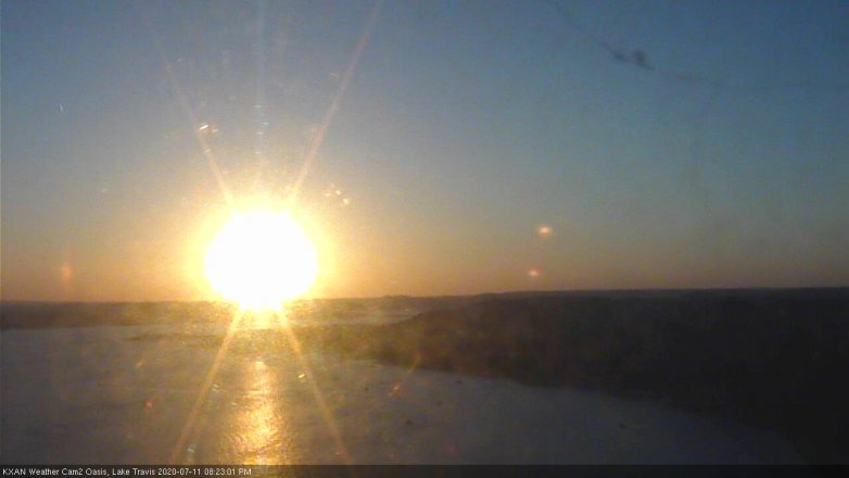 Lake Travis webcam, July 11, 2020 8:25 PM CT