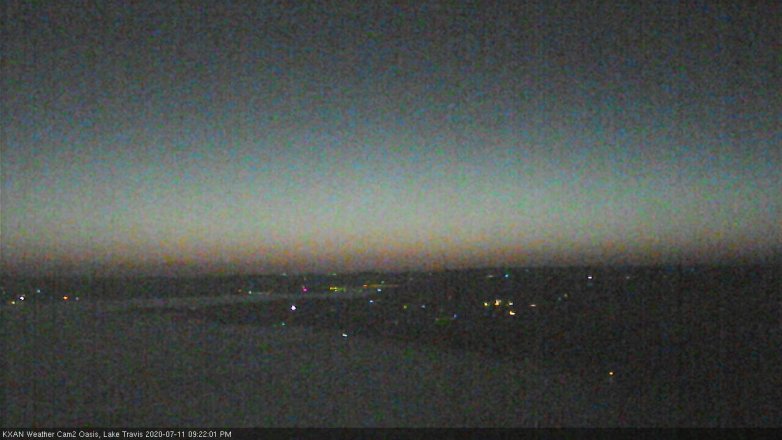 Lake Travis webcam, July 11, 2020 9:25 PM CT