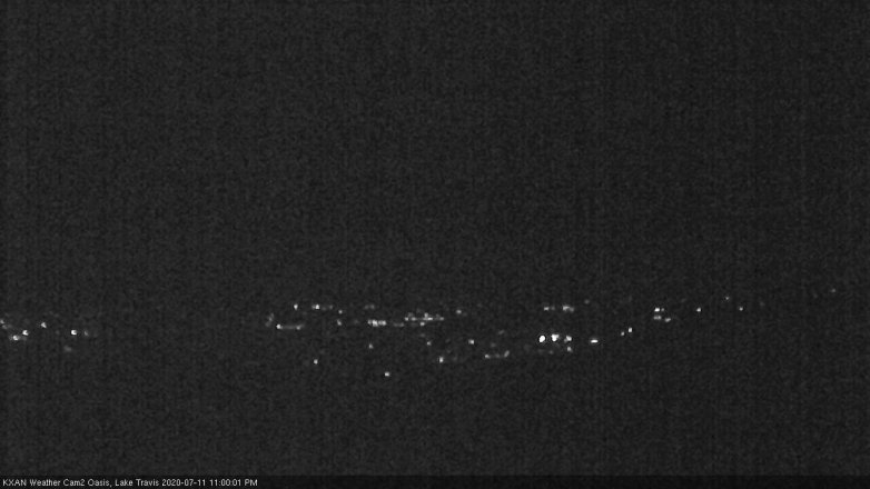 Lake Travis webcam, July 11, 2020 11:00 PM CT